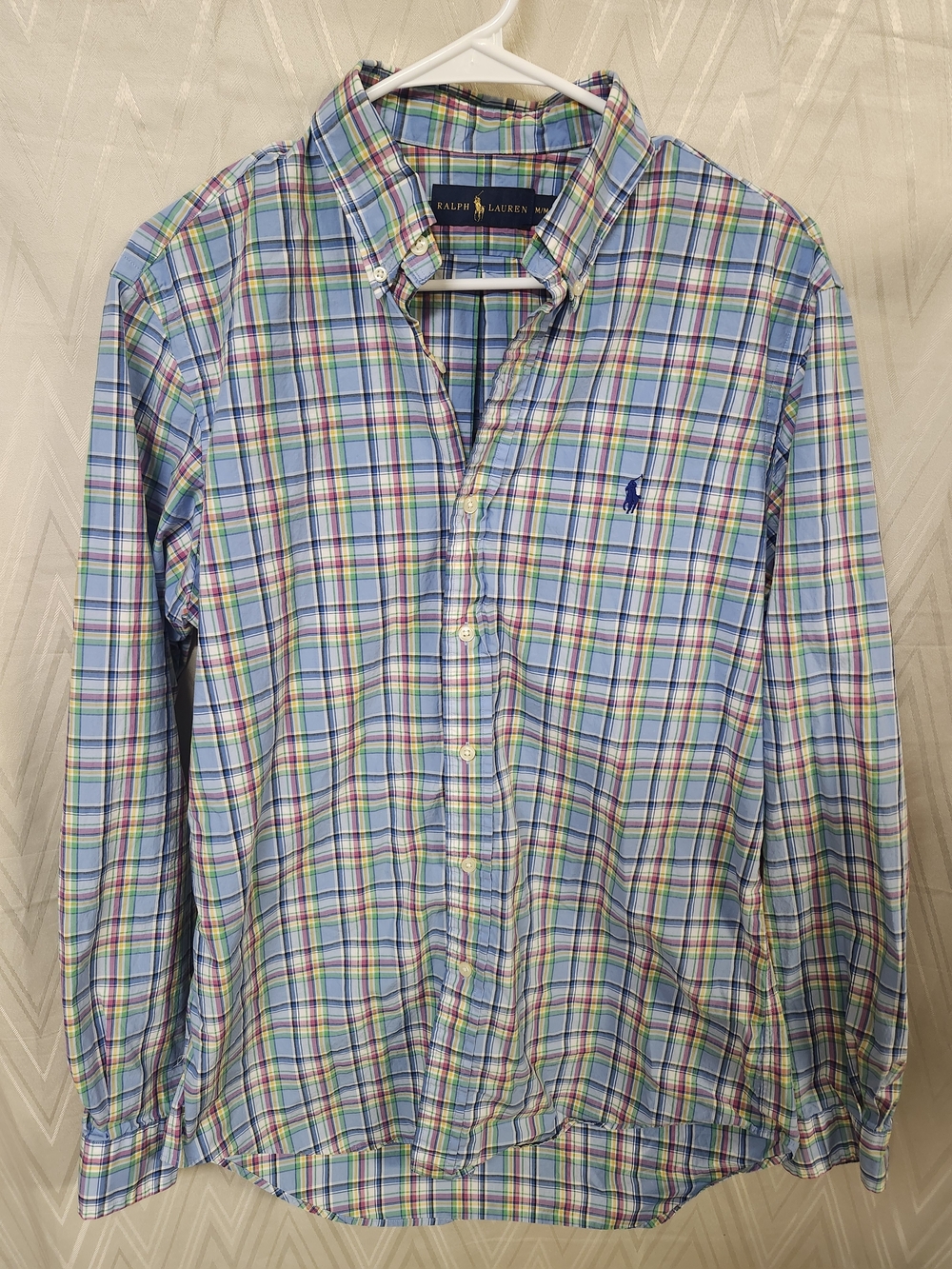 Ralph Lauren Light Blue Multicolor Plaid Button-Down Shirt